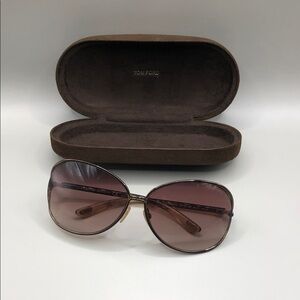 Tom Ford Designer Clemence TF158 36F sunglasses Cutout Butterfly Gradient Lens